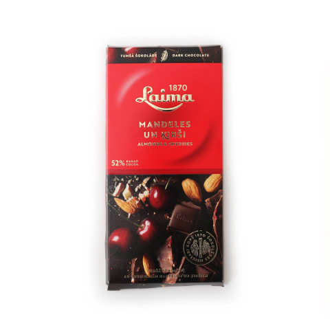 Tumšā šok. Laima ar ķiršiem,drup. mand. 100g