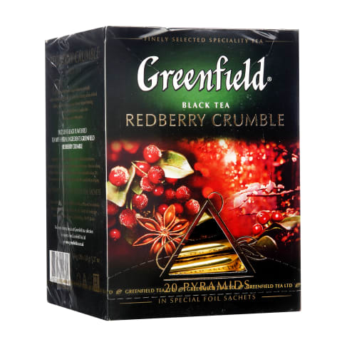 Juod. arbata GREENFIELD REDBERRY CRUMBLE, 36g