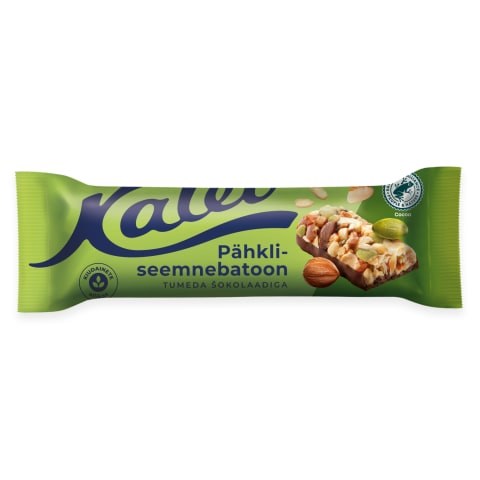 Pähkli-seemnebatoon tum.šokol. Kalev 40g