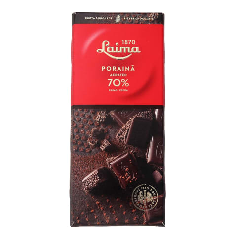 Rūgtā šokolāde Laima porainā 70% 90g