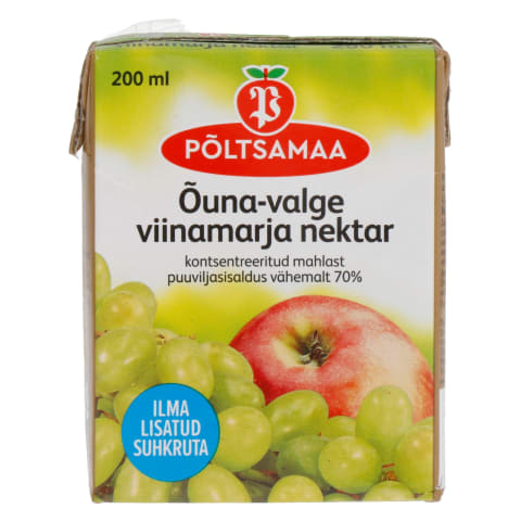 Õuna-valge viinamarja nektar, PÕLTSAMAA, 200 ml