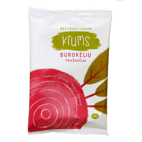 Burokėlių traškučiai KRUMS, 40 g