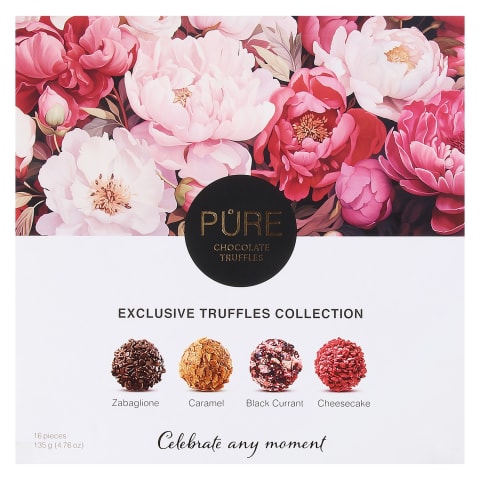 Šokolādes trifeļu Pure kolekcija Ziedi 135g