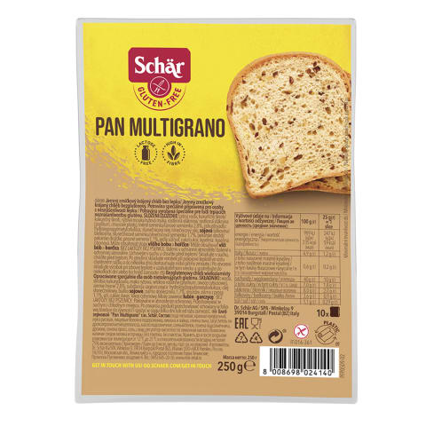 Duona su grūd.be glit.SCHAR PAN MULTIGR.,250g