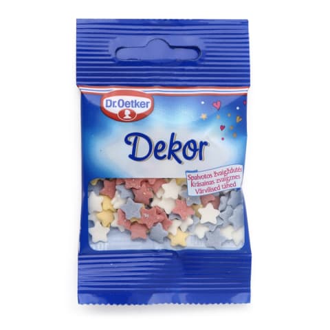 Krāsainās cukura zvaignītes Dr. Oetker 10g