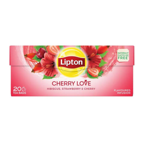 Zāļu tēja Lipton ar ķiršu,zem. garšu 20x1,6g