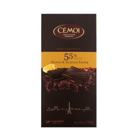 Tumšā šokolāde Cemoi ar mango-čili 100g
