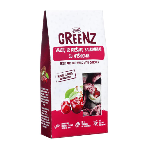 Saldainiai su vyšniomis GREENZ, 140g