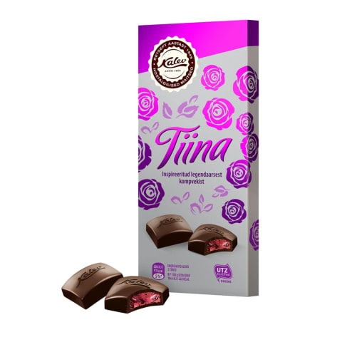 Tume šokolaad täidisega Kalev Tiina 108g