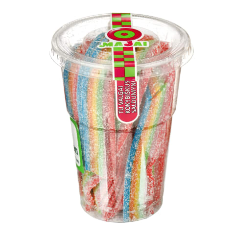 Vaisių skonio rūgščios juostelės MAJAI, 150g