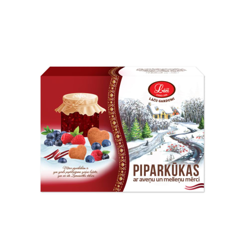 Piparkūkas Lāči ar aveņu,melleņu mērci 350g