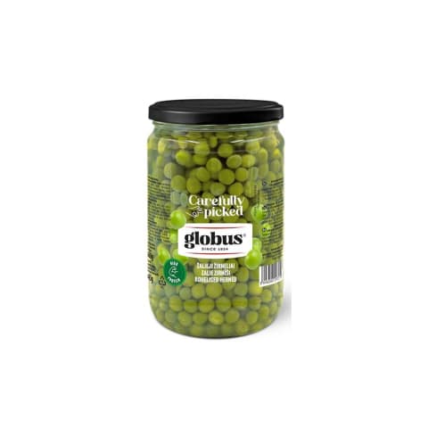 Konservuoti žalieji žirneliai GLOBUS, 660g