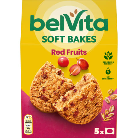 Sausainiai BELVITA SOFT BAKES FRUIT, 250 g