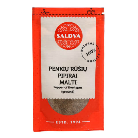 Malti penkių rūšių pipirai SALDVA, 25g