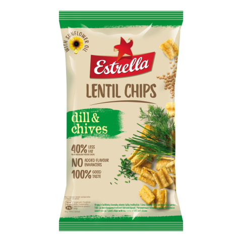 Čipsi lēcu Estrella dilles un maurloki 100g