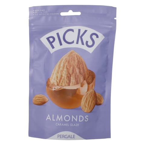 Mandeles Picks ar karameļu glazūru 90g