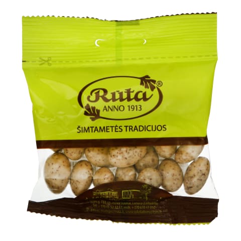Migdolai su balt. šokoladu ir kava RŪTA, 80 g
