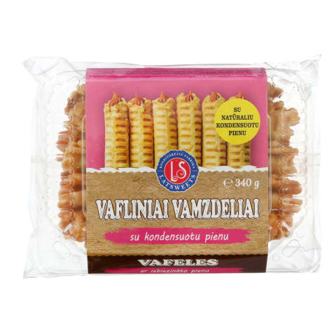 Vafl. vamzd. su kond. pienu LASTSWEETS, 340 g