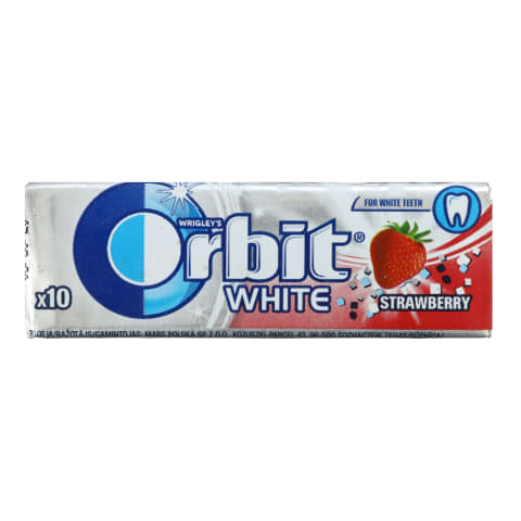 Kramtomoji guma ORBIT WHITE STRAWBERRY, 14g