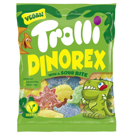 Kummikommid Dino Rex Trolli 100G