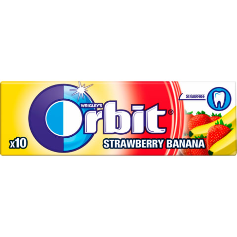 Košļājamā gumija Orbit Strawberry Banana 14g