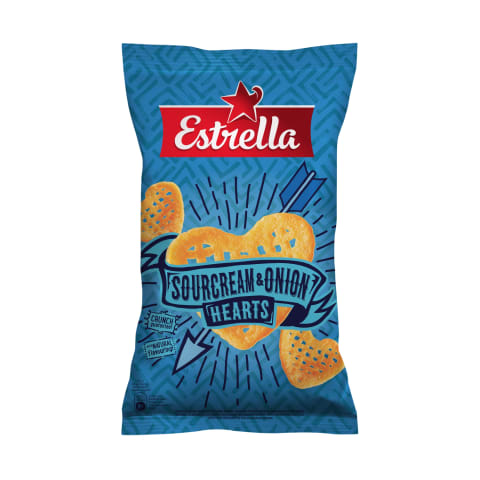 Čipsi Estrella skābā krējuma-sīpolu 110g