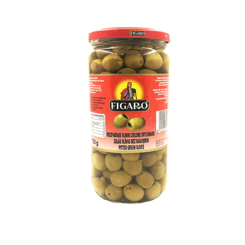 Zaļās olīvas Figaro bez kauliņiem 700g/340g