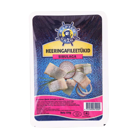 Kapten Grant heeringafileetükid 500g sibulaga