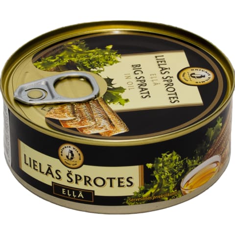 Lielās šprotes eļļā 240g/163g