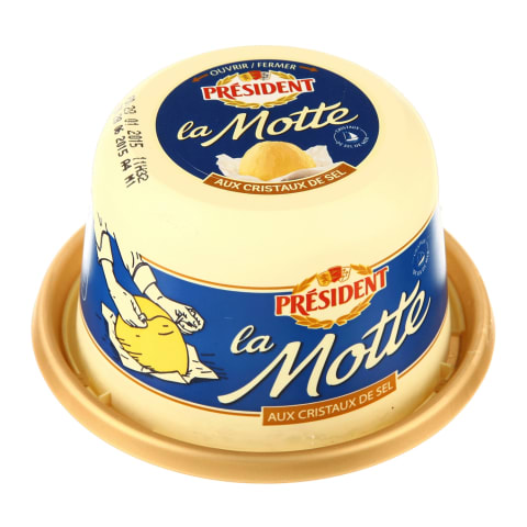 Sviestas PRESIDENT LA MOTTE su jūros druska 80% riebumo 250 g Sviestas PRESIDENT LA MOTTE su jūros druska 80% riebumo 250 g