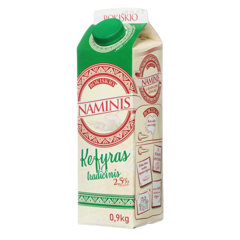 ROKIŠKIO NAMINIS kefyras, 2,5 % rieb., 0,9 kg