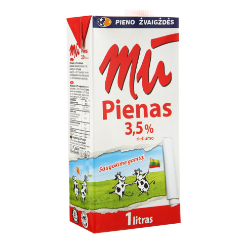 Pienas MŪ, UAT, 3,5 % rieb., 1 l