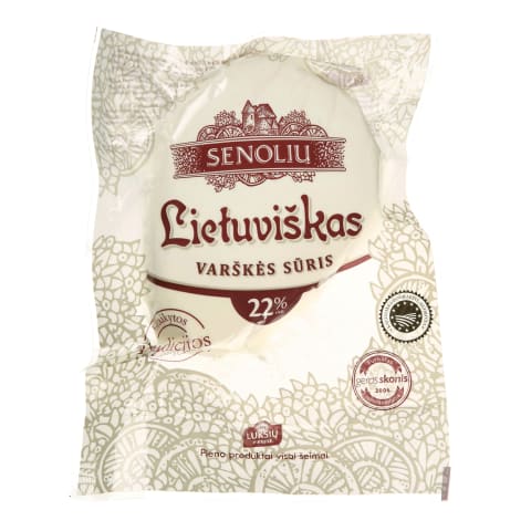 Lietuviškas varškės sūris SENOLIŲ, 22 %, 1 kg
