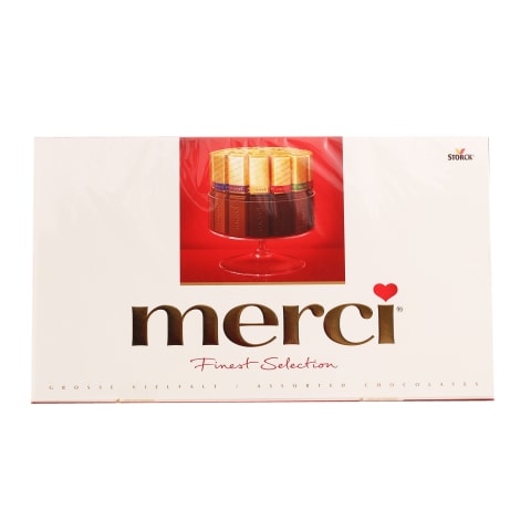 Šokolad. saldainių rinkinys MERCI RED, 400g
