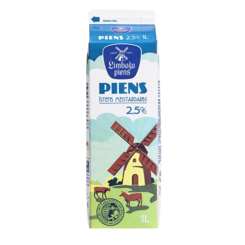 Piens Limbažu 2,5% 1l