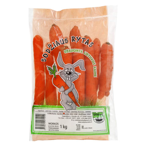 Lietuviškos fasuotos morkos,1 kg