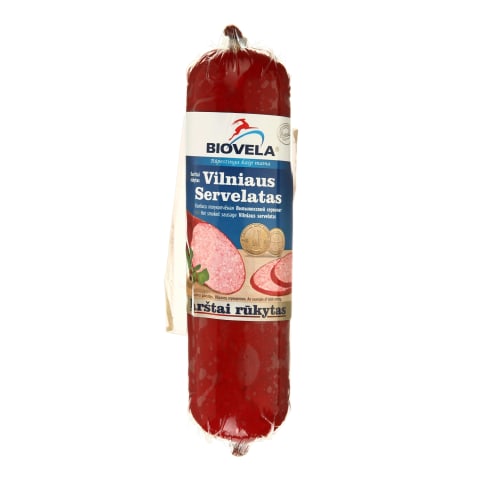 K. rūk. dešra VILNIAUS SERVELATAS, a.r.,350 g