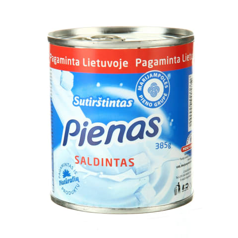 Saldus sutirštintas pienas EASY OPEN, 8%,385g