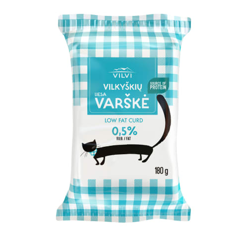 Liesa VILKYŠKIŲ varškė, 0,5% rieb., 180g