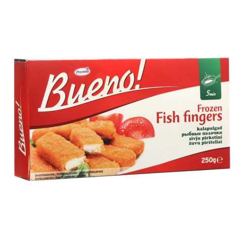 Žuvų piršteliai BUENO, 22% žuvies, 250g
