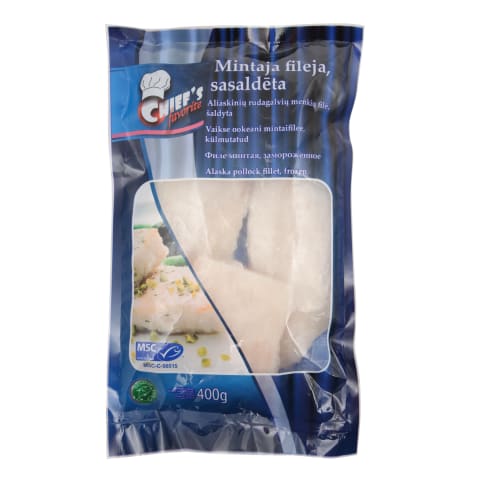 Mintaja fileja bez ādas MSC saldēta 500g/400g