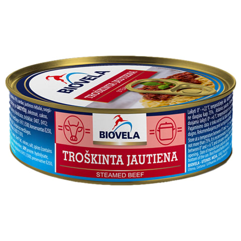 Troškinta jautiena BIOVELA, 240 g