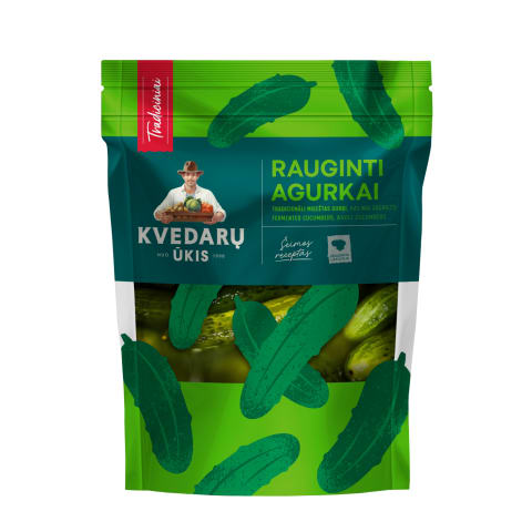 Rauginti agurkai maišelyje, 500 g