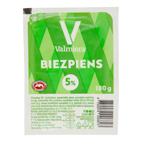 Biezpiens Valmiera 5% 180g