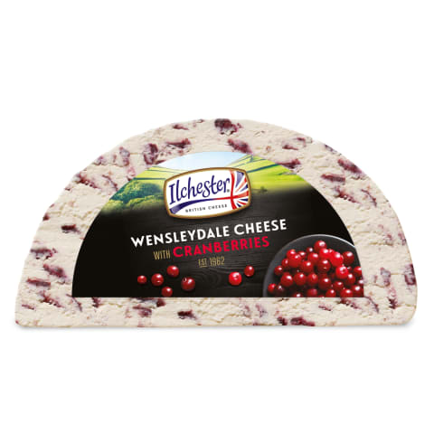 Sūris su spanguolėmis WENSLEYDALE, 43%, 1 kg