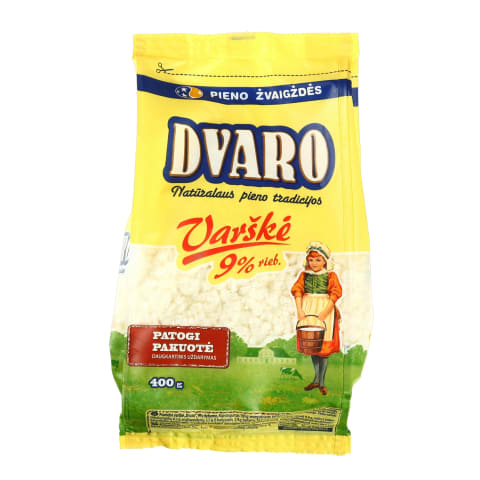 DVARO varškė, 9 % rieb., 400 g