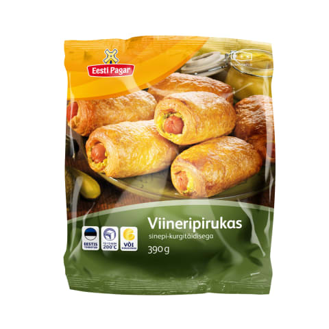 Viineripirukas sinepi-kurgitäidis. 390g