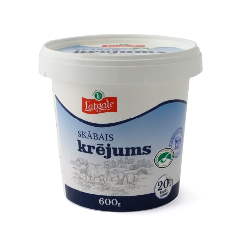 Skābais krējums 20% 600g