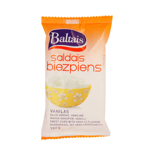 Saldais biezpiens Baltais vaniļas 180g