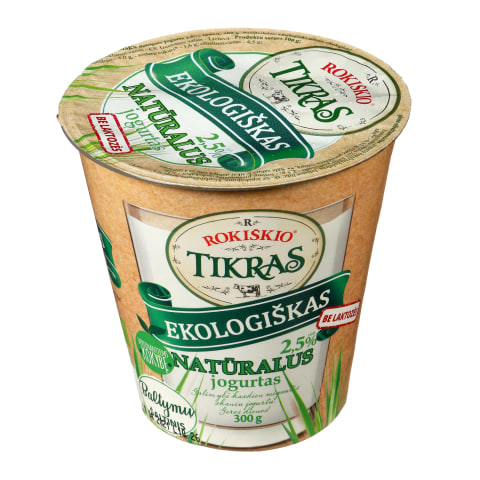 Ekol. nat. ROKIŠKIO TIKRAS jogurtas,2,5%,300g